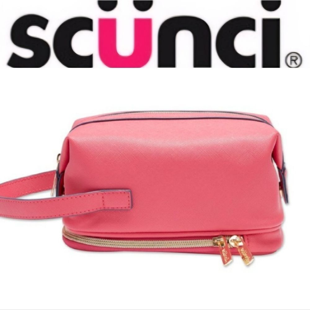 Scunci Double Zip‎ Toiletry Bag- Pink